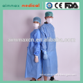 Disposable white/blue/green soft dental material antistatic gown